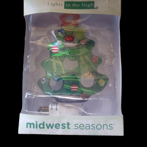 Midwest "Lights in the Night" by Midwest Seasons Night Light Retro Christmas tre - Picture 3 of 4
